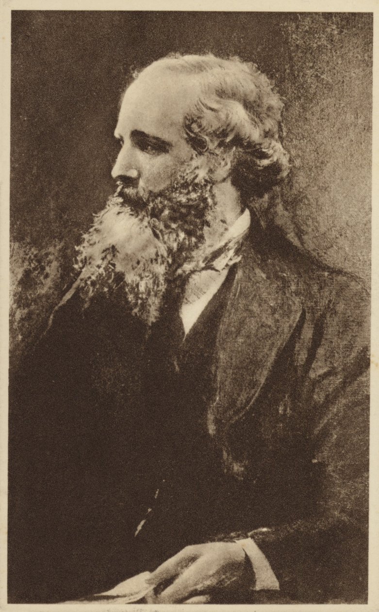 James Clerk Maxwell (1831-1879), fisico teorico scozzese (litografia) da English School