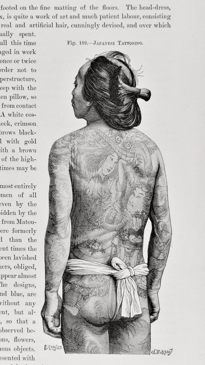Uomo giapponese tatuato da English School