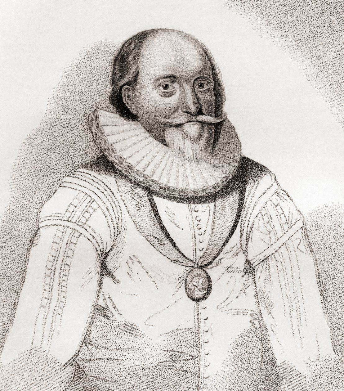 John Erskine, 2°/19° Conte di Mar, c.1558-1634. Politico scozzese. Da Iconographia Scotica o Ritratti di Persone Illustri di Scozia, pubblicato nel 1797. da English School