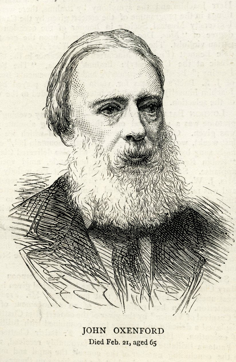 John Oxenford (1812-77) illustrazione da The Graphic 1877 da English School