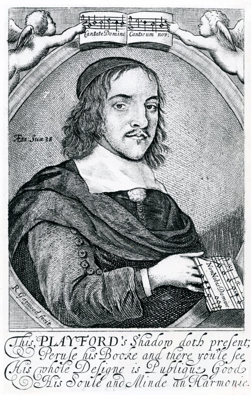 John Playford (1623-c.1686) (incisione) da English School