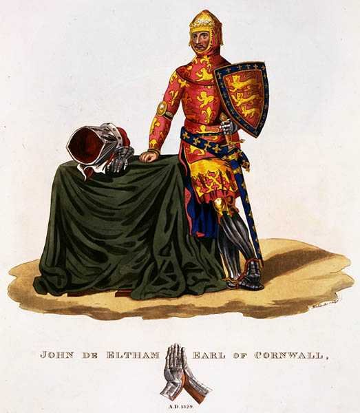 Giovanni di Eltham, Conte di Cornovaglia (1316-36) 1329, inciso da W. Maddocks, da 