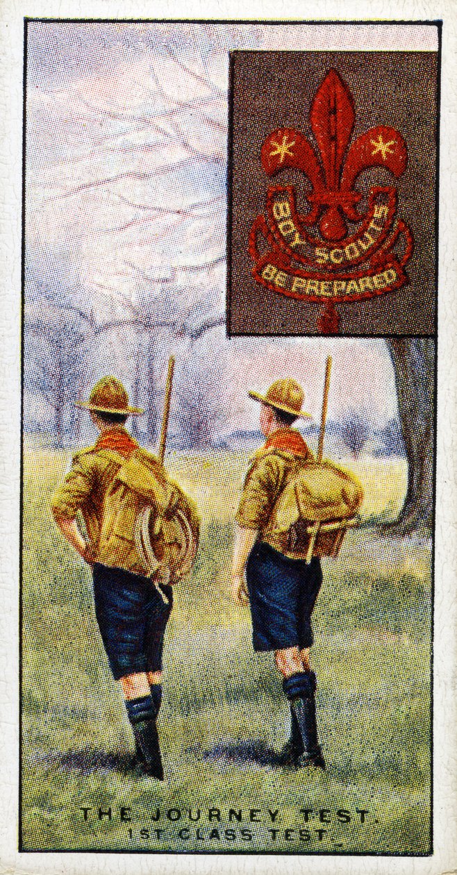 Test di Viaggio per il Distintivo di 1ª Classe degli Scout, 1929 da English School