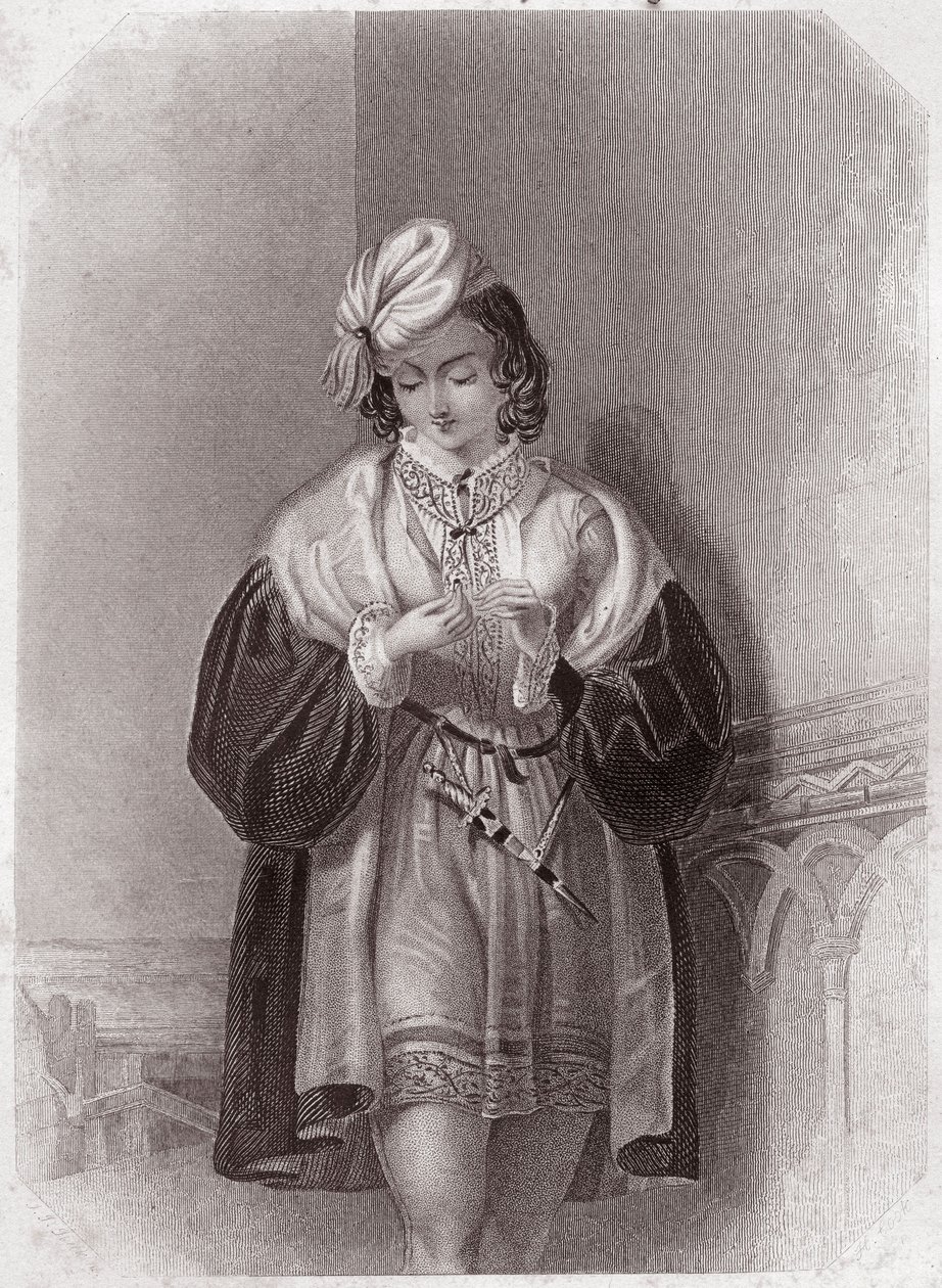 Giulia (I due gentiluomini di Verona) - Galleria delle donne di Shakespeare, collezione di quarantacinque ritratti seri degli artisti londinesi del primo Ottocento, arricchita da note critiche e letterarie circa 1838 da English School