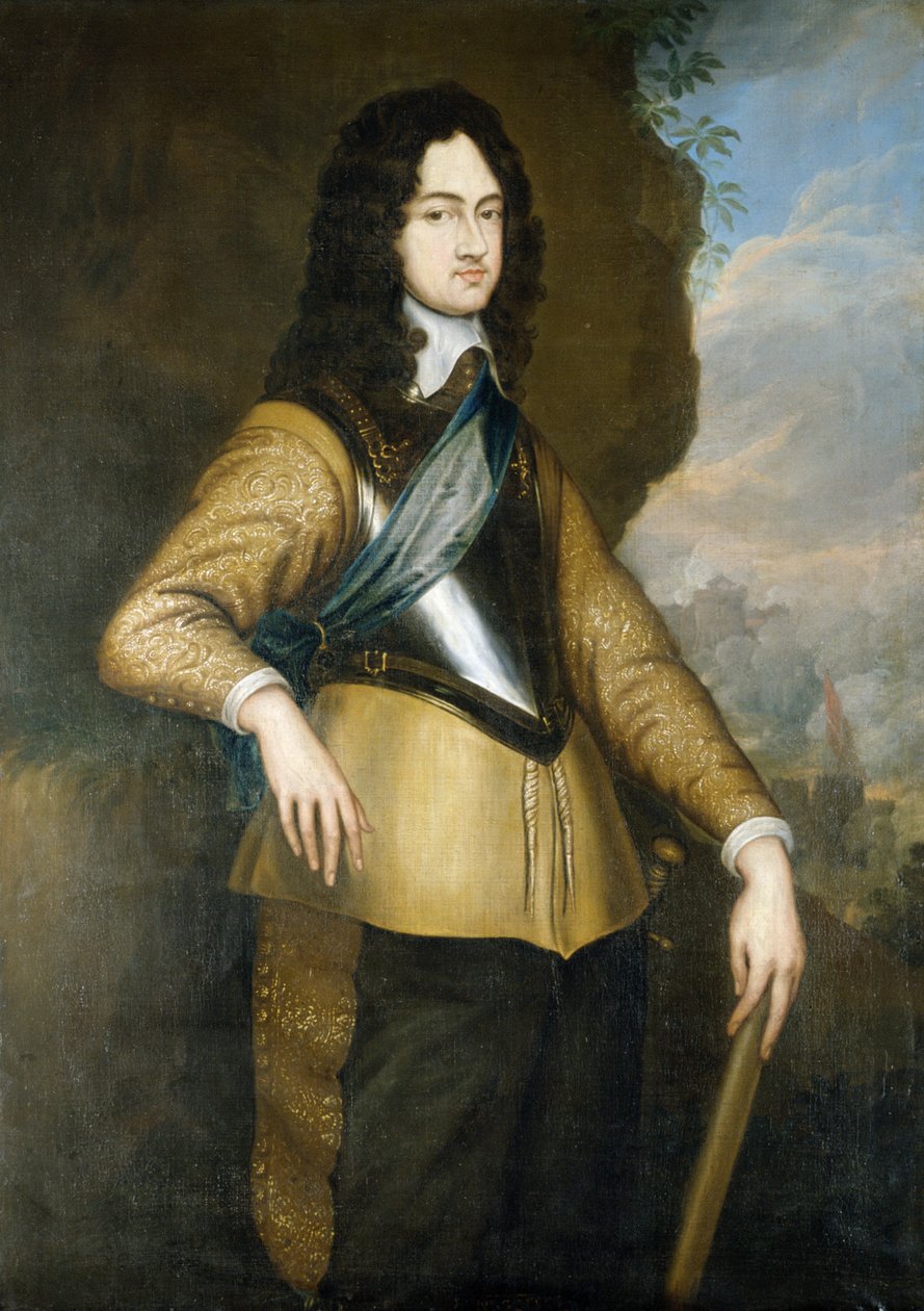 Re Carlo II (1630-85) da giovane da English School