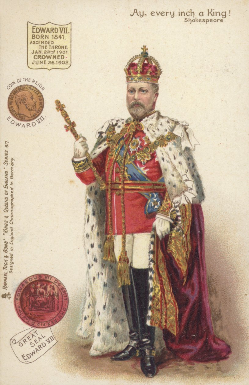Re Edoardo VII (litografia a colori) da English School