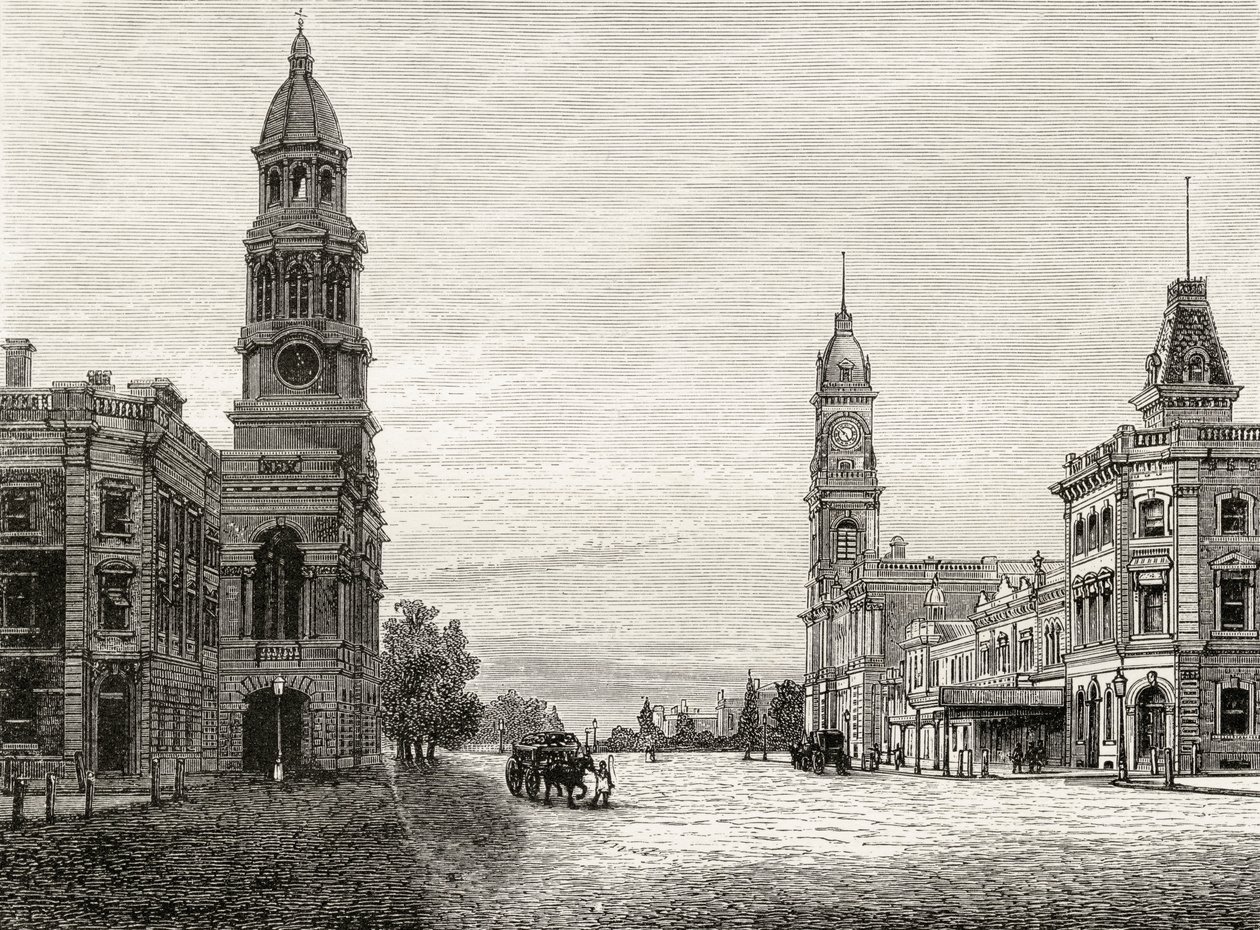 King William Street, Adelaide, c.1880, da 