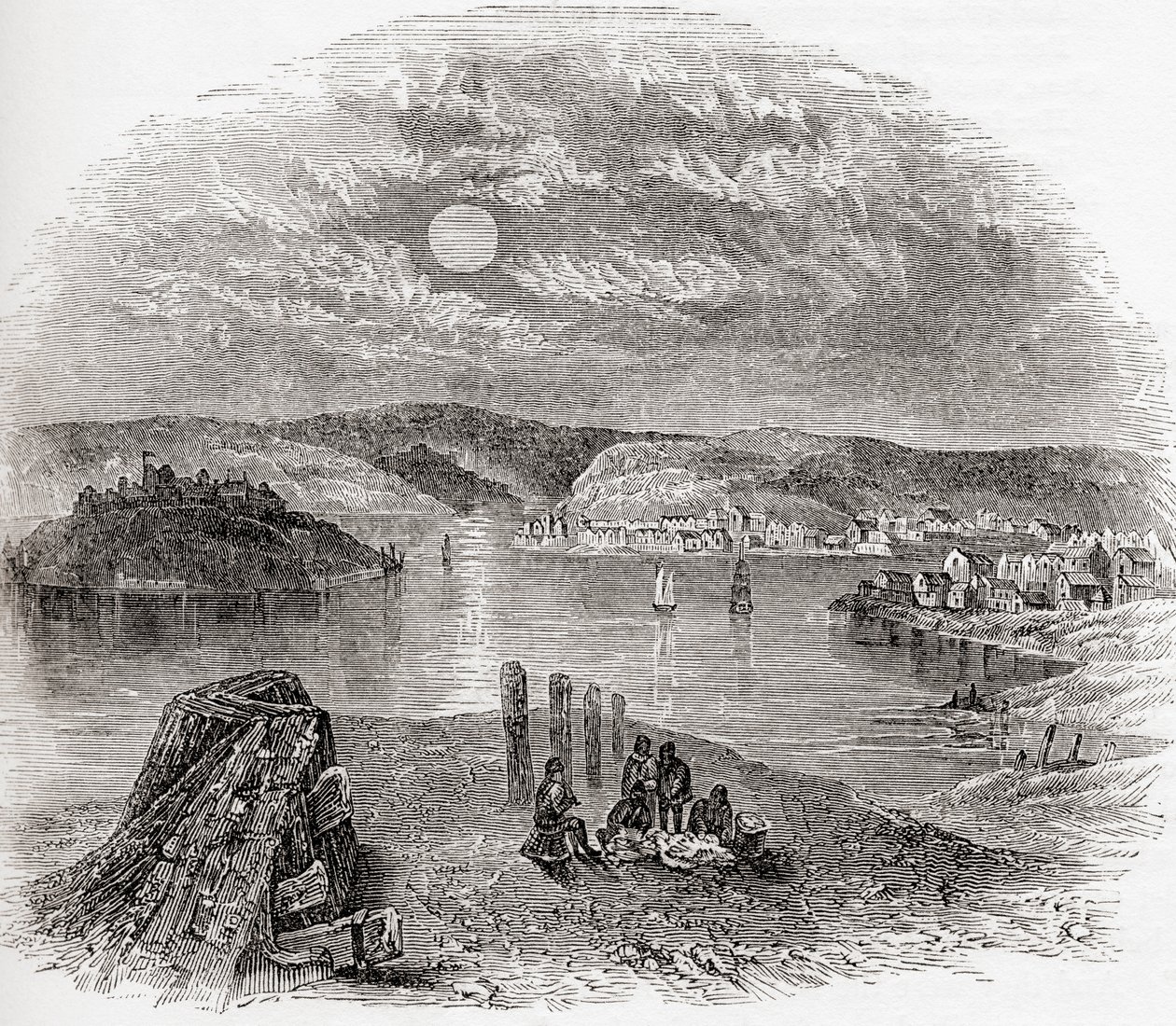 Kinsale, County Cork, Irlanda nel XIX secolo, da Old England: A Pictorial Museum, pub. 1847 da English School