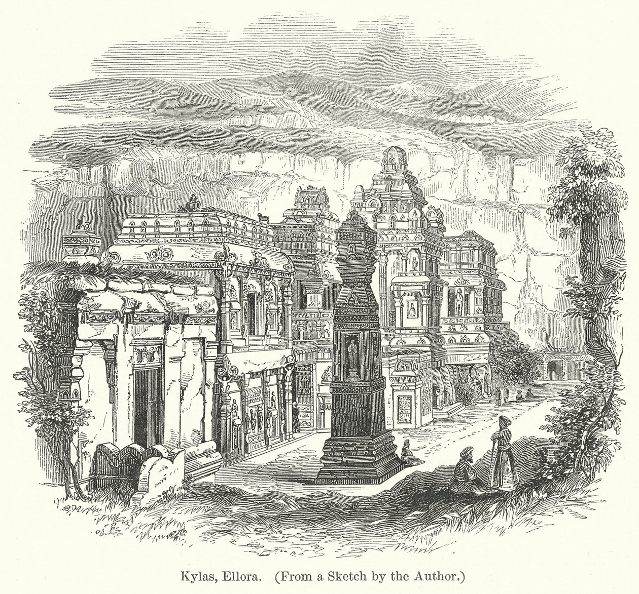 Kylas, Ellora (incisione) da English School