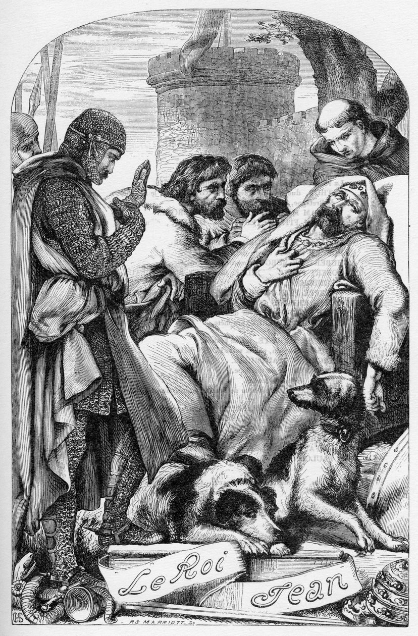 La Vita e la Morte del Re Giovanni - Illustrazione in "Opere complete di William Shakespeare" 1866 da English School