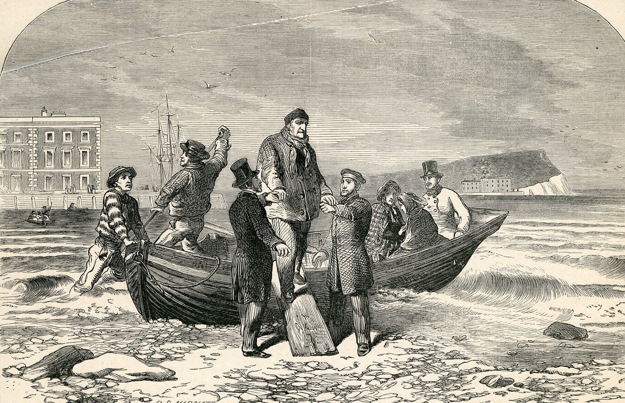 Sbarco di Luigi Filippo in Inghilterra, XIX secolo da English School