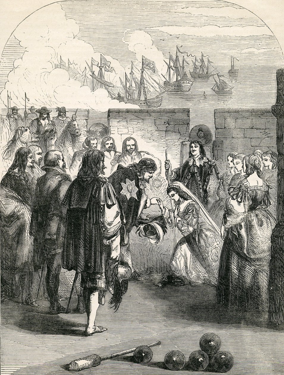 Sbarco della Principessa Enrichetta, illustrazione tratta dalla Storia Illustrata d
