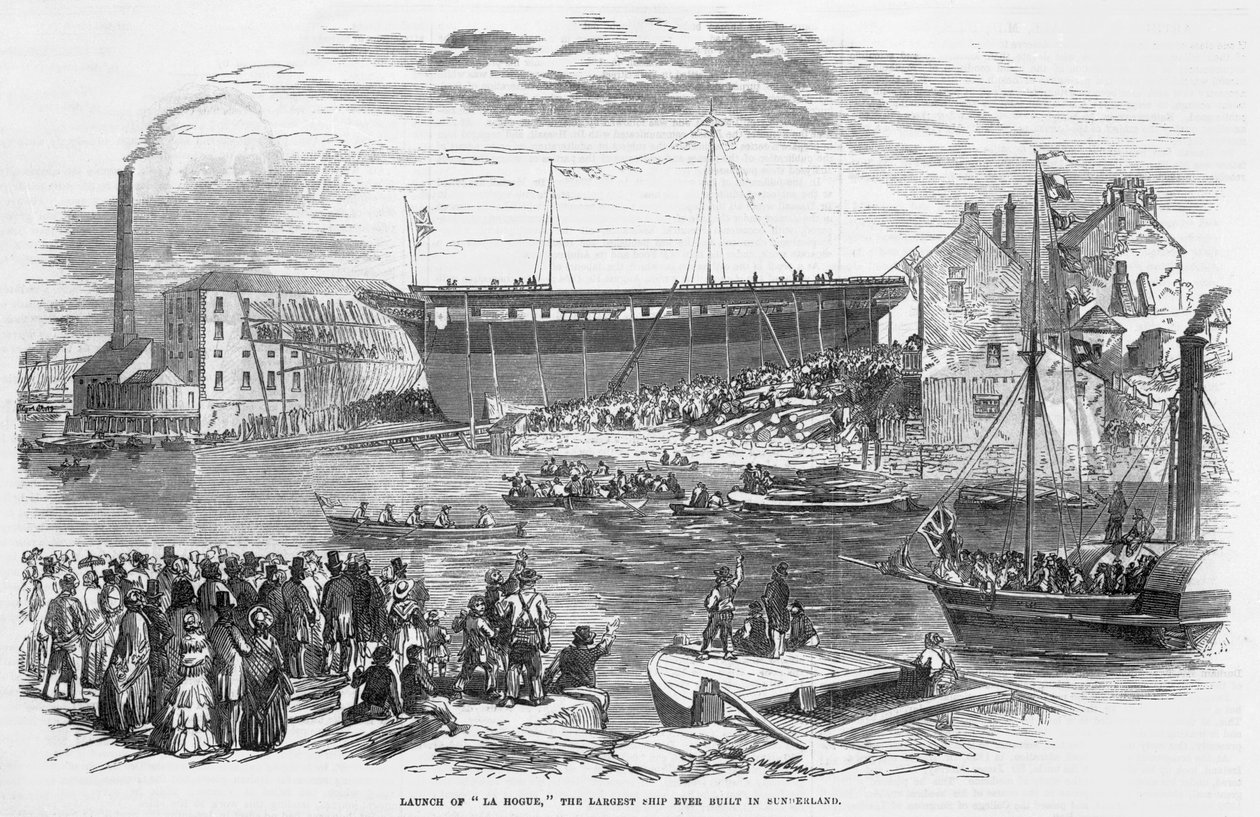 Varo della "La Hogue," la nave più grande mai costruita a Sunderland da English School