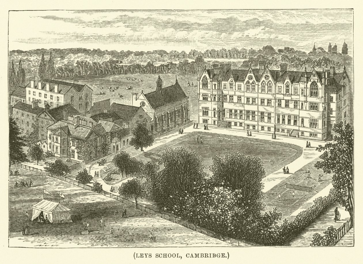 Scuola Leys, Cambridge (incisione) da English School