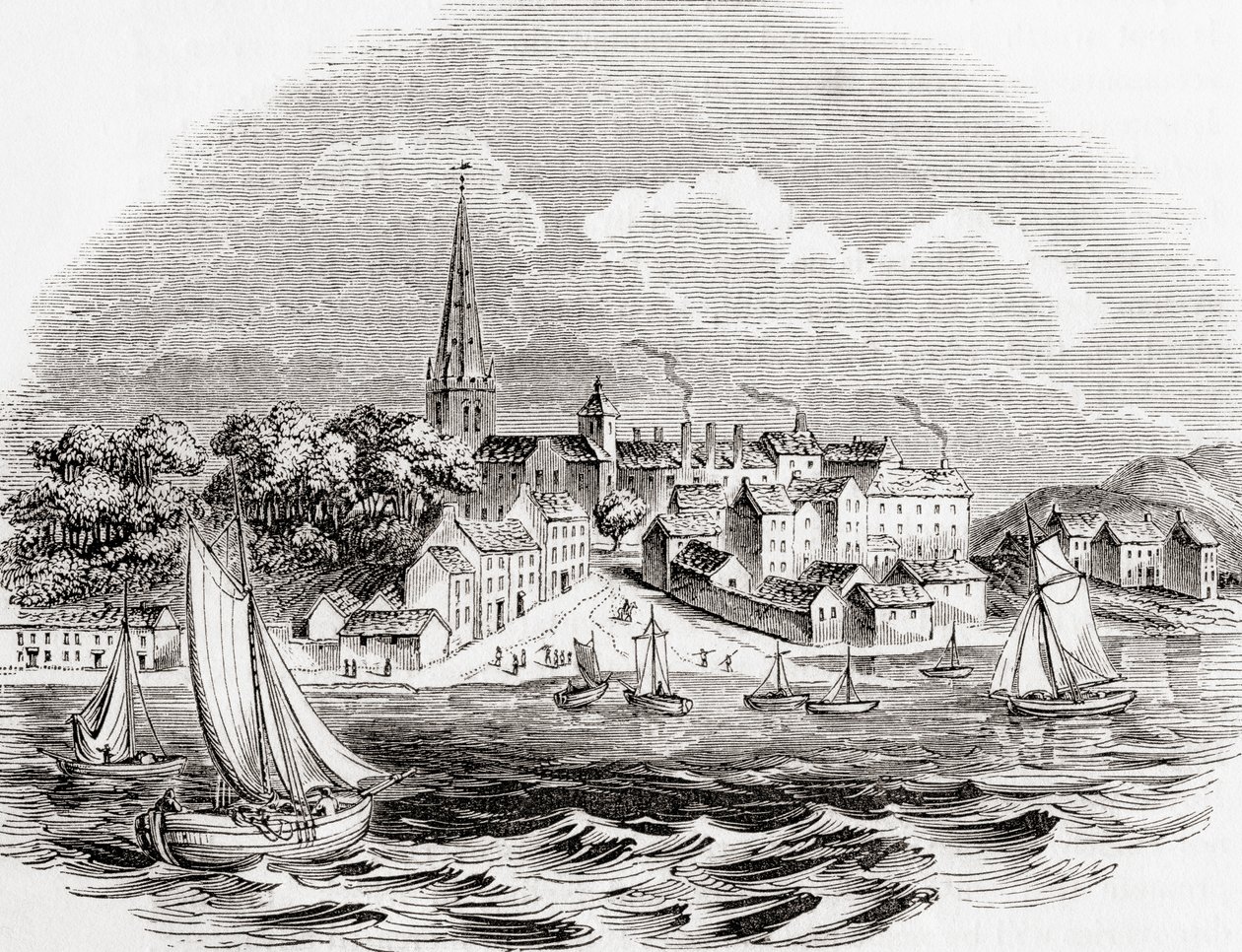 Londonderry, Irlanda del Nord, da Old England: A Pictorial Museum, pub. 1847 da English School