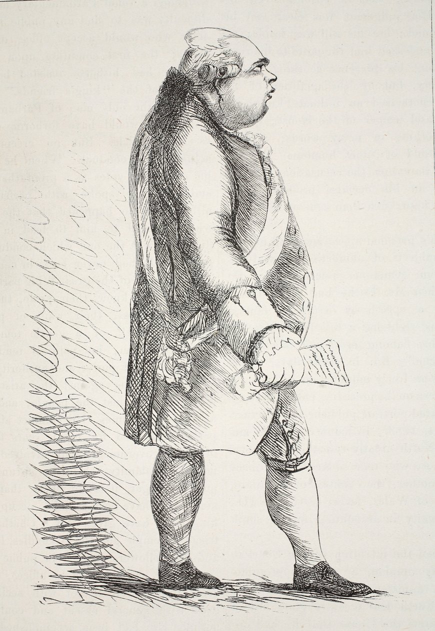 Lord North, facsimile di una vecchia stampa da English School