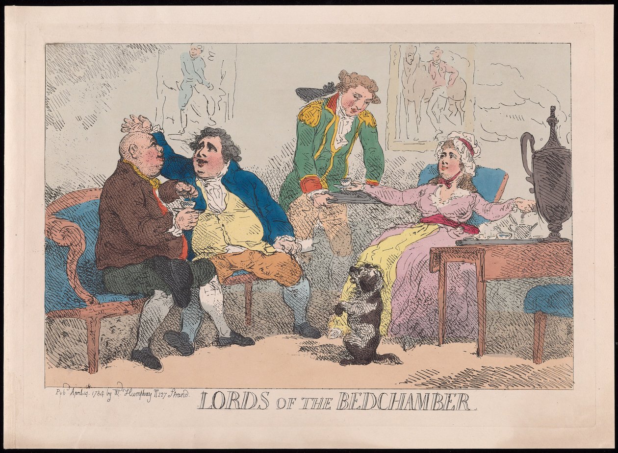 Signori della Camera da Letto, pub. 1784 da English School
