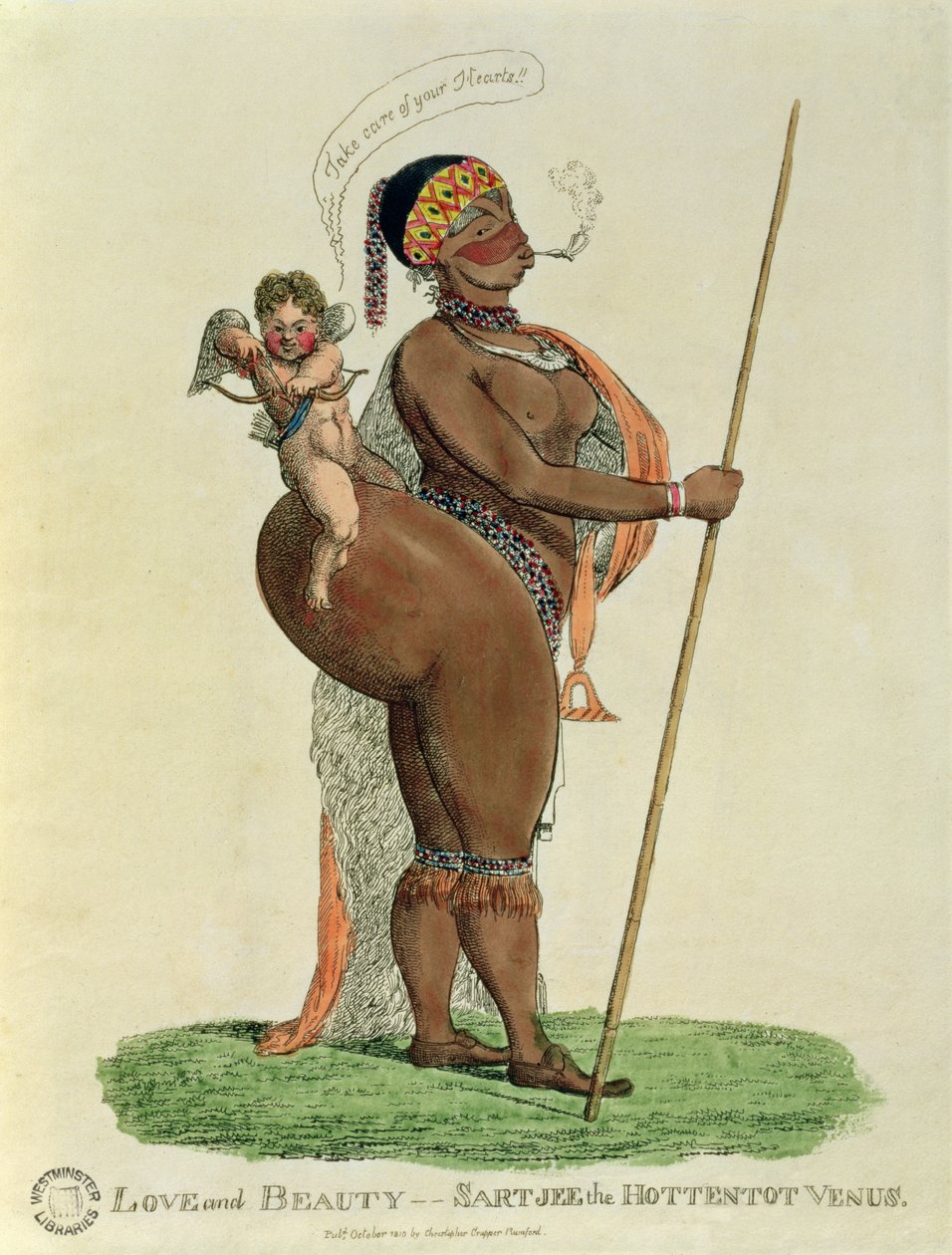 Amore e Bellezza - Sartjee la Venere Ottentotta, 1810 da English School