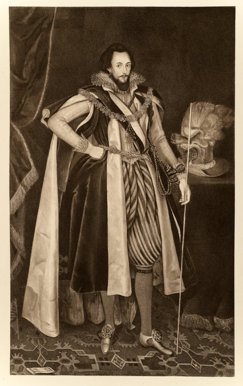 Ludovic Stuart, Secondo Duca di Lennox, da James I e VI, stampato da Manzi Joyant & Co. Parigi, 1904 da English School