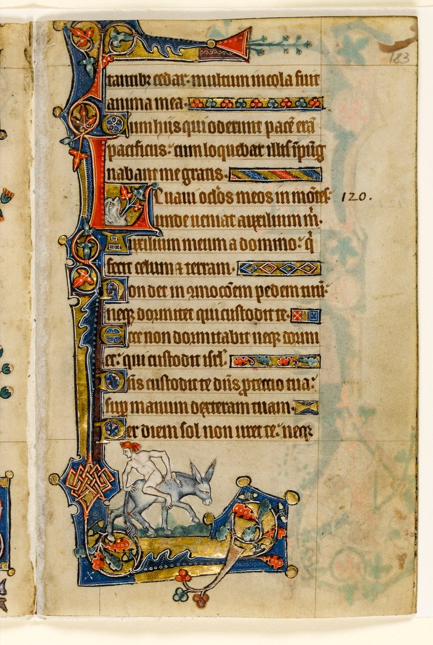 MS 1-2005, fol. 183r: Un uomo che cavalca all