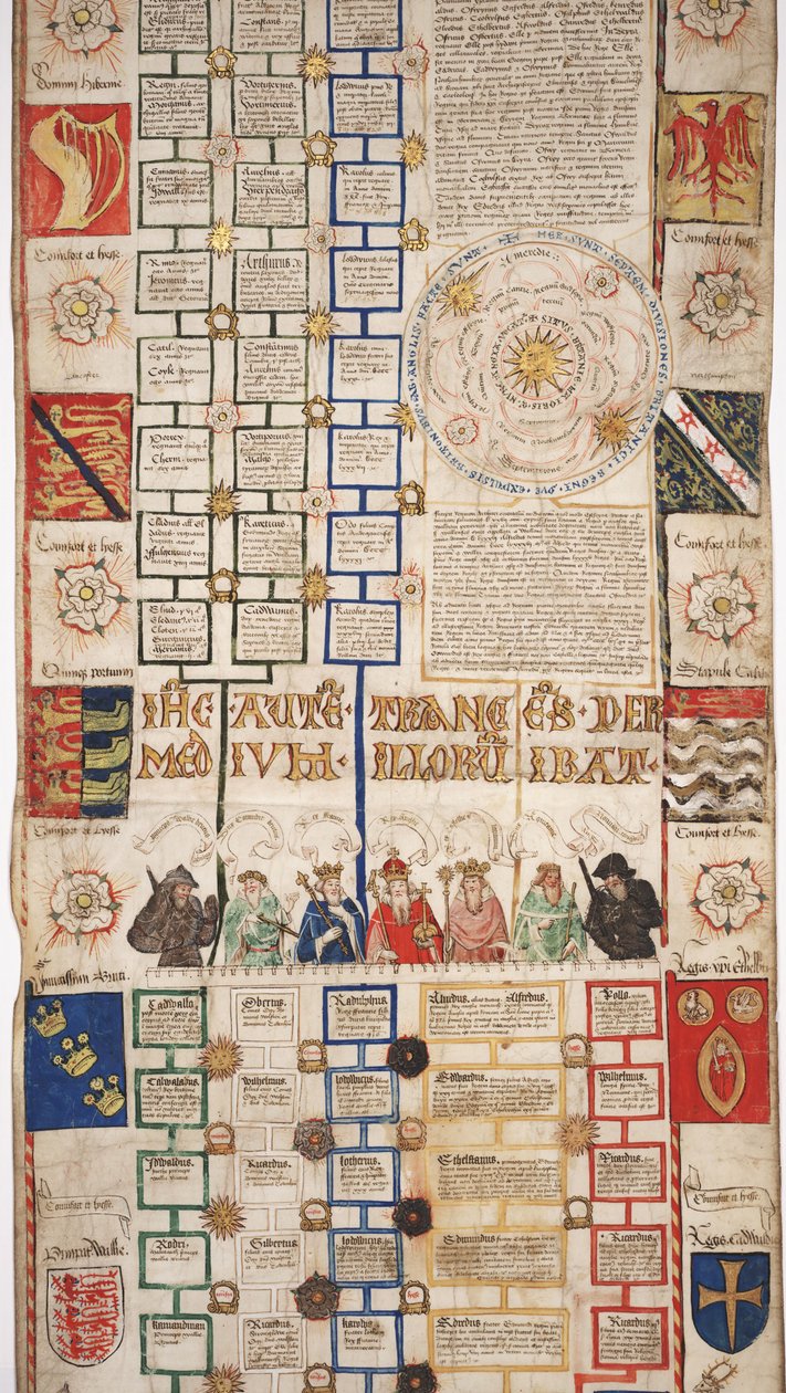MS Lewis E 201 sezione 4, Cronaca della Storia del Mondo dalla Creazione a Woden, con una genealogia di Edoardo IV, c.1461 da English School