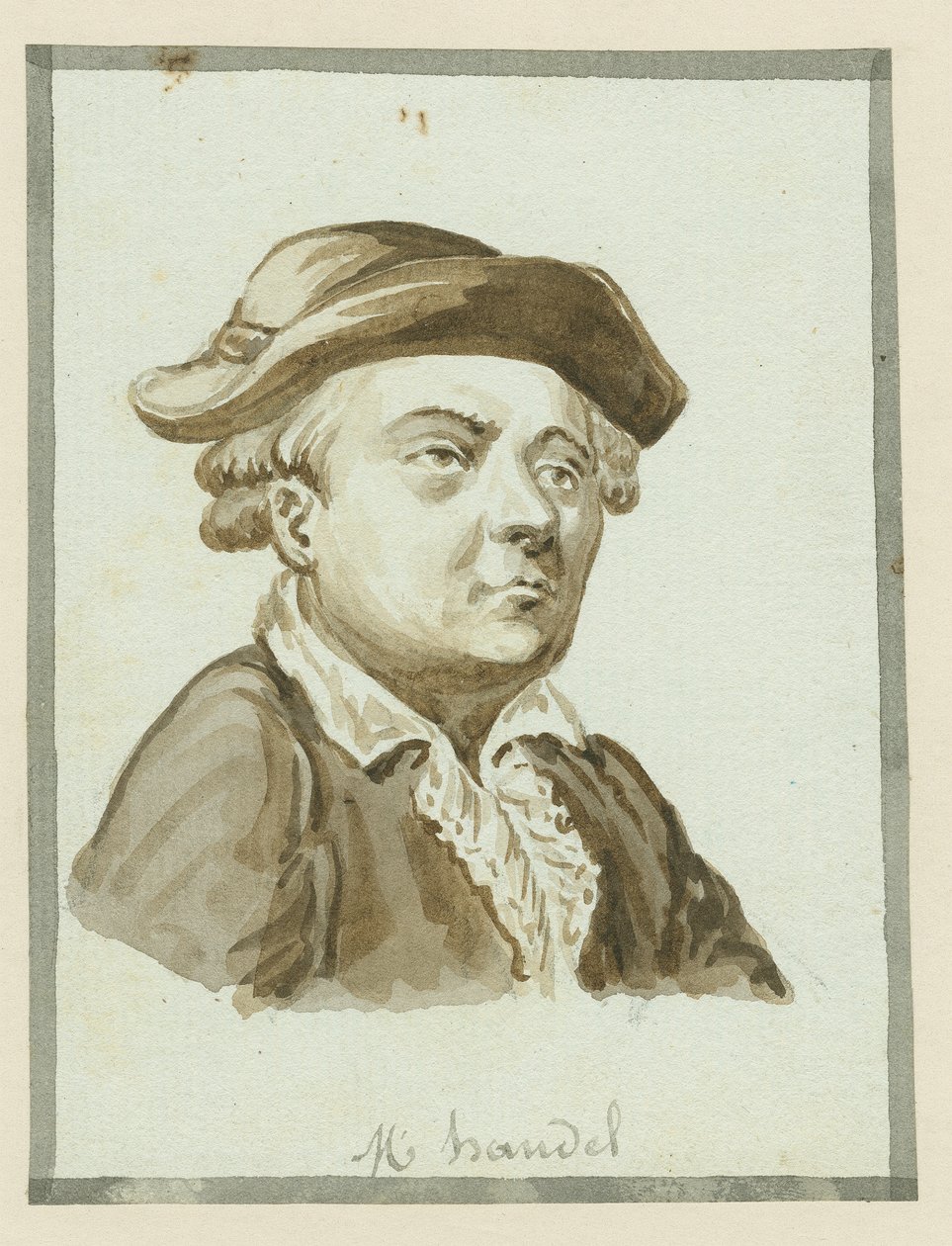 M. Händel, metà del XIX secolo (inchiostro su carta) da English School