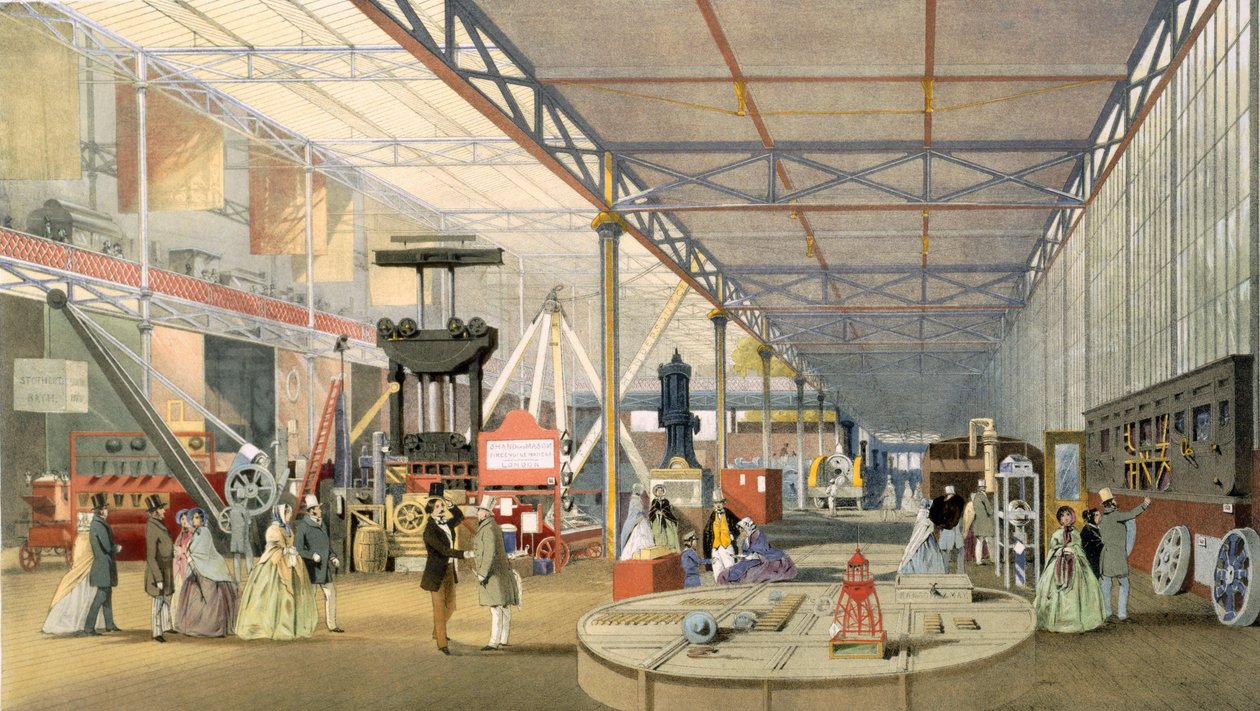 Macchinari, da Dickinsons Comprehensive Pictures of the Great Exhibition of 1851, pubblicato nel 1854 da English School