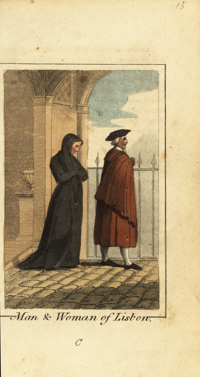 Uomo e donna di Lisbona, Portogallo da English School