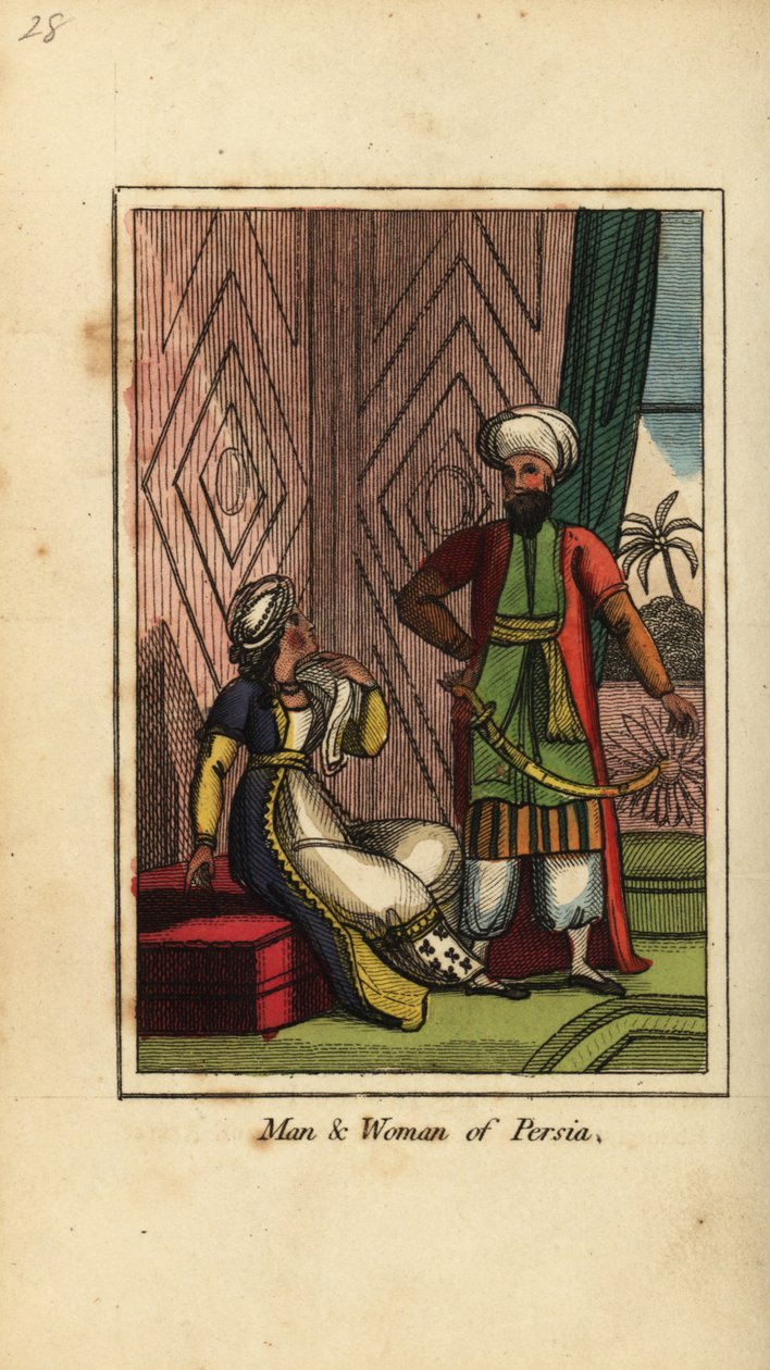 Uomo e donna di Persia da English School