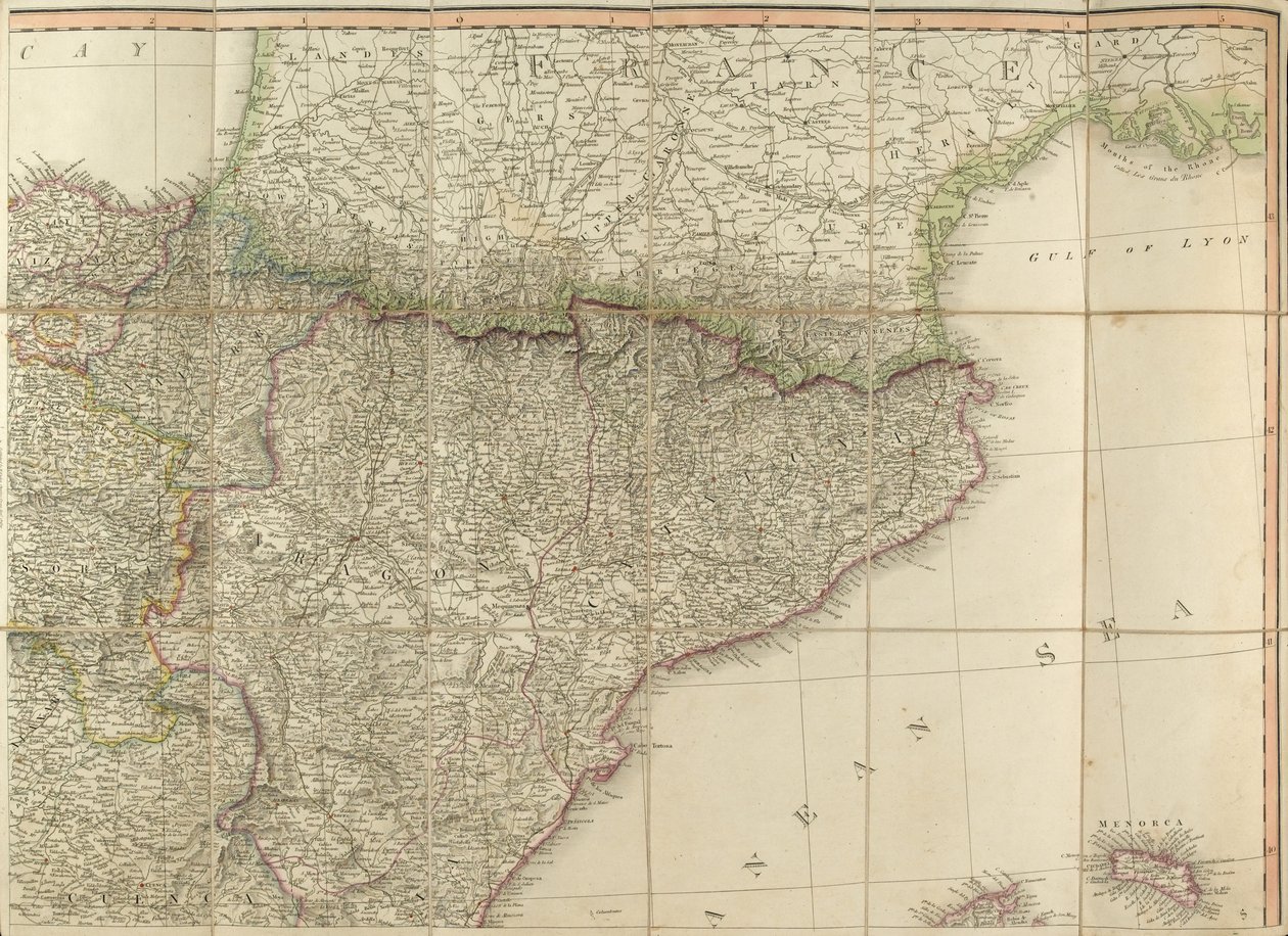 Mappa della Spagna si dice sia stata usata dal Duca di Wellington da English School