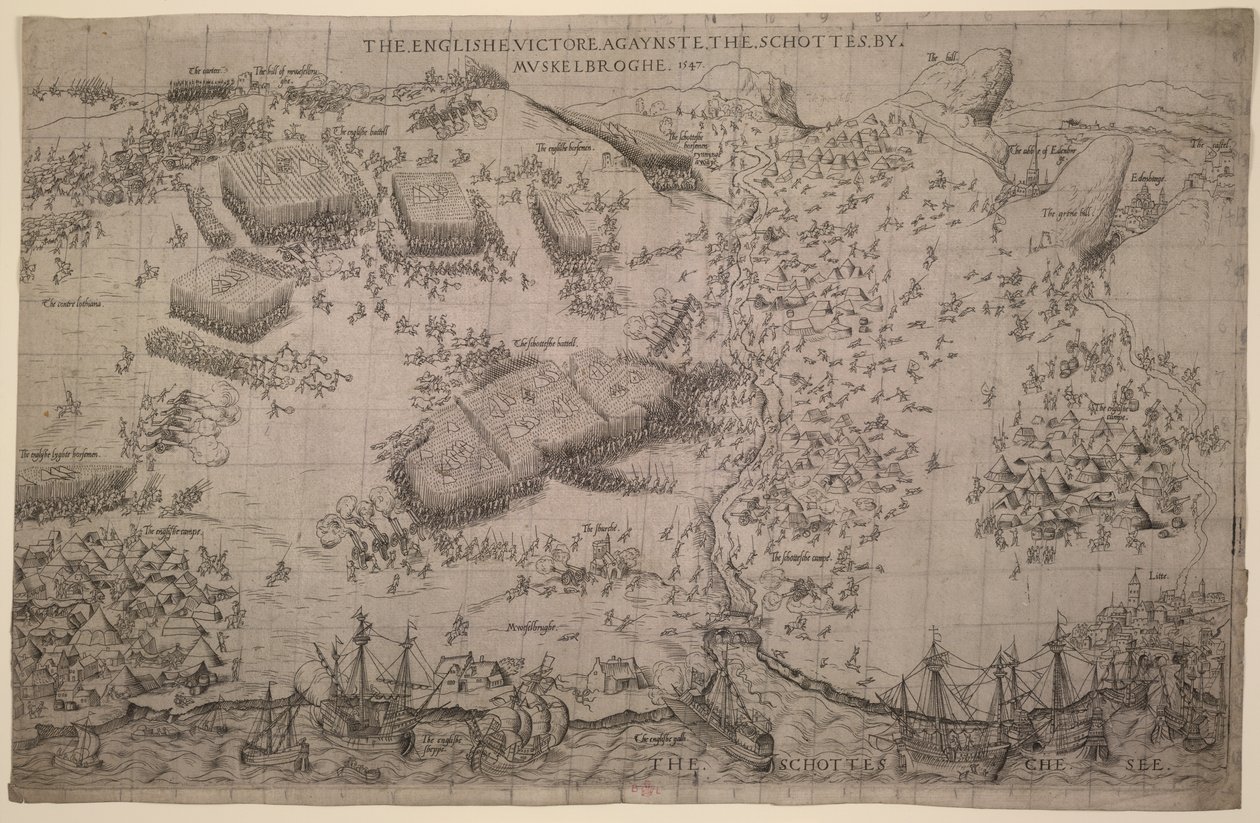 La Battaglia di Pinkie, c.1547-48 da English School