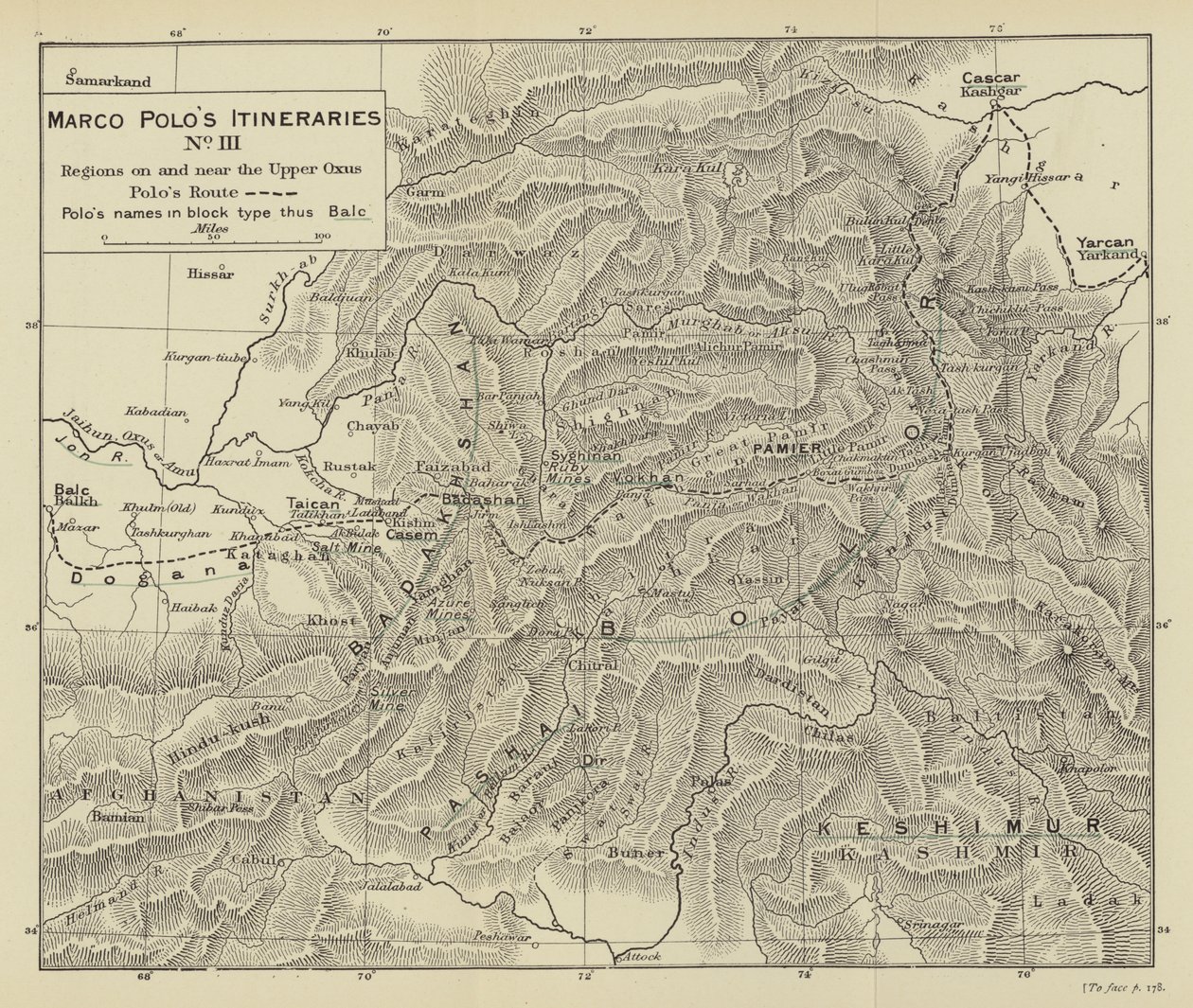 Itinerari di Marco Polo n. III (litografia) da English School