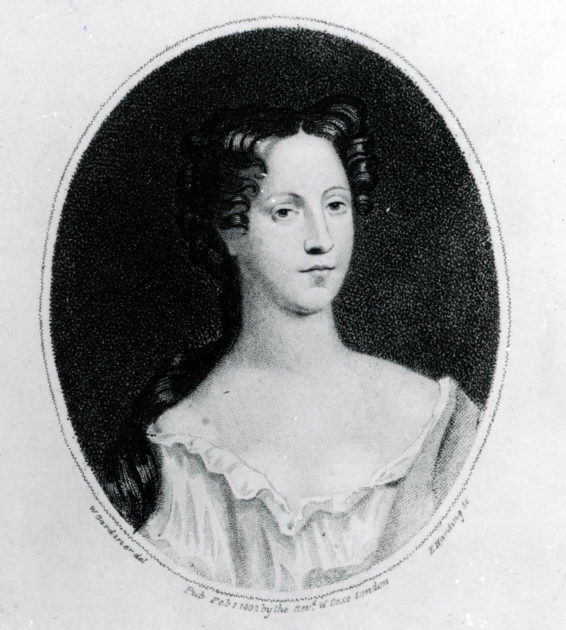 Mary Burwell, moglie di Robert Walpole, stampa realizzata da W. Gardiner, 1802 (incisione) da English School