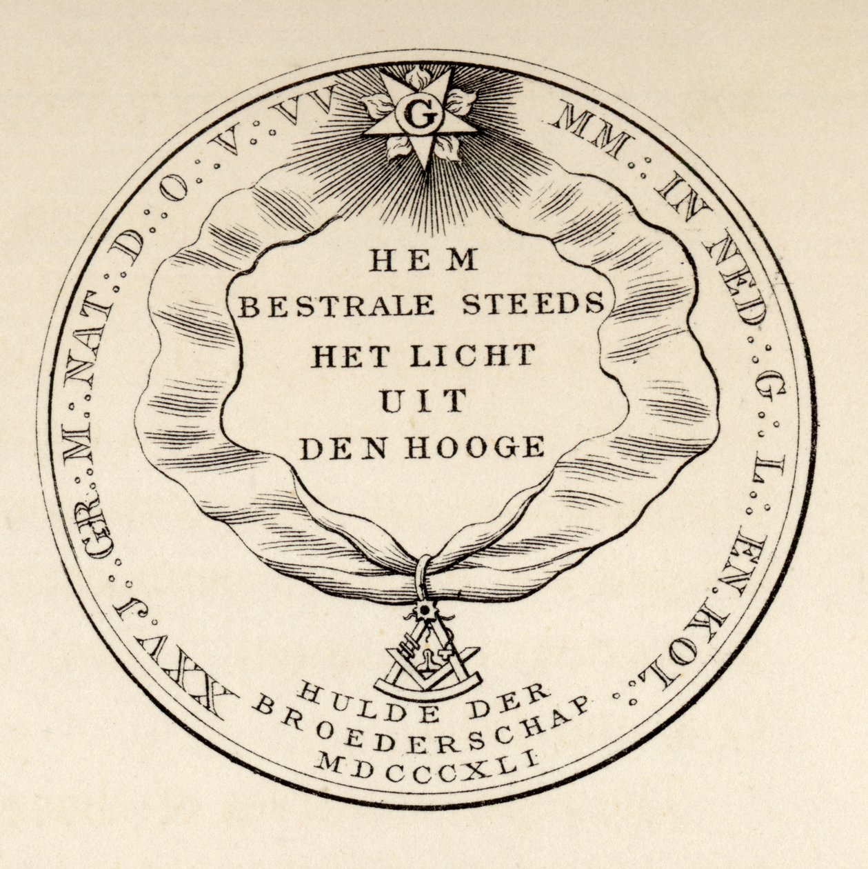 Sigillo massonico, 1841, da 