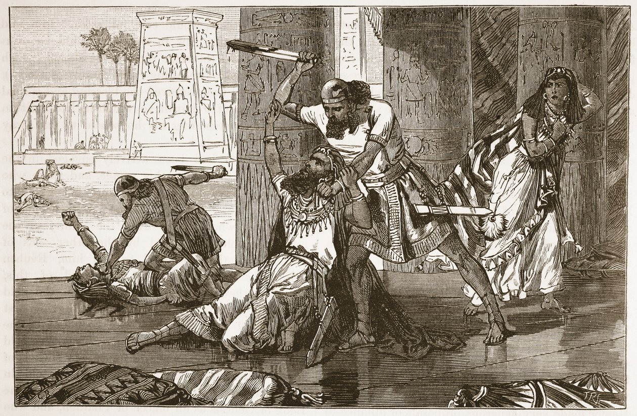 Massacro degli Hiviti da parte di Simeone e Levi (litografia) da English School