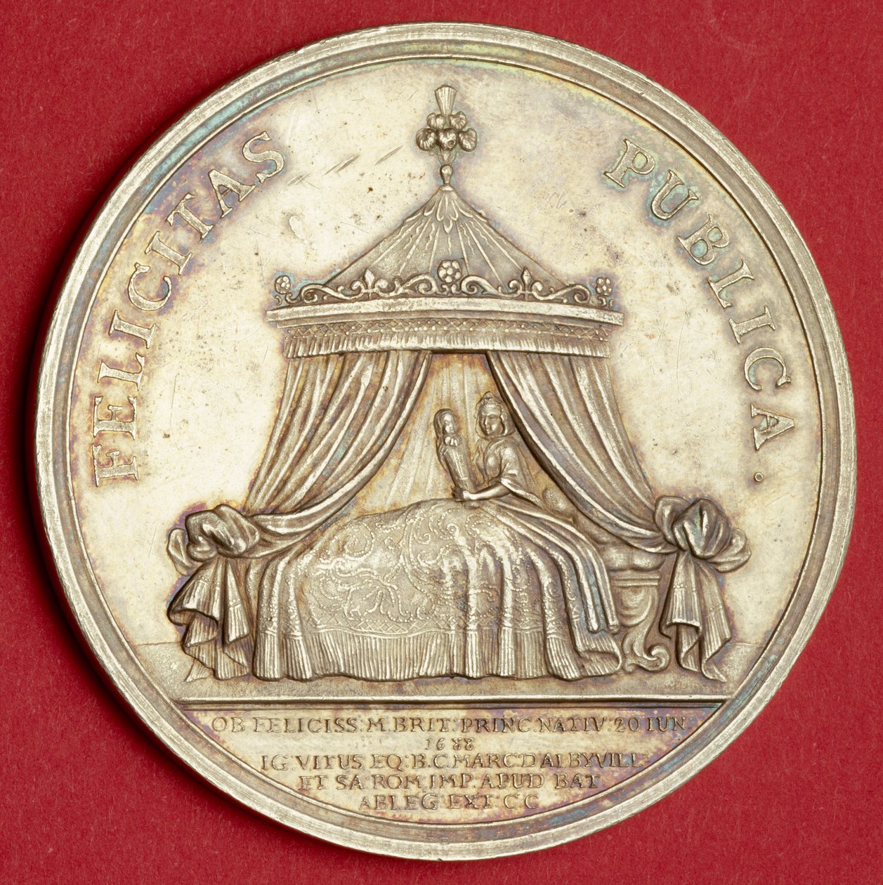 Medaglia commemorativa della nascita del Principe Giacomo, 1688 da English School