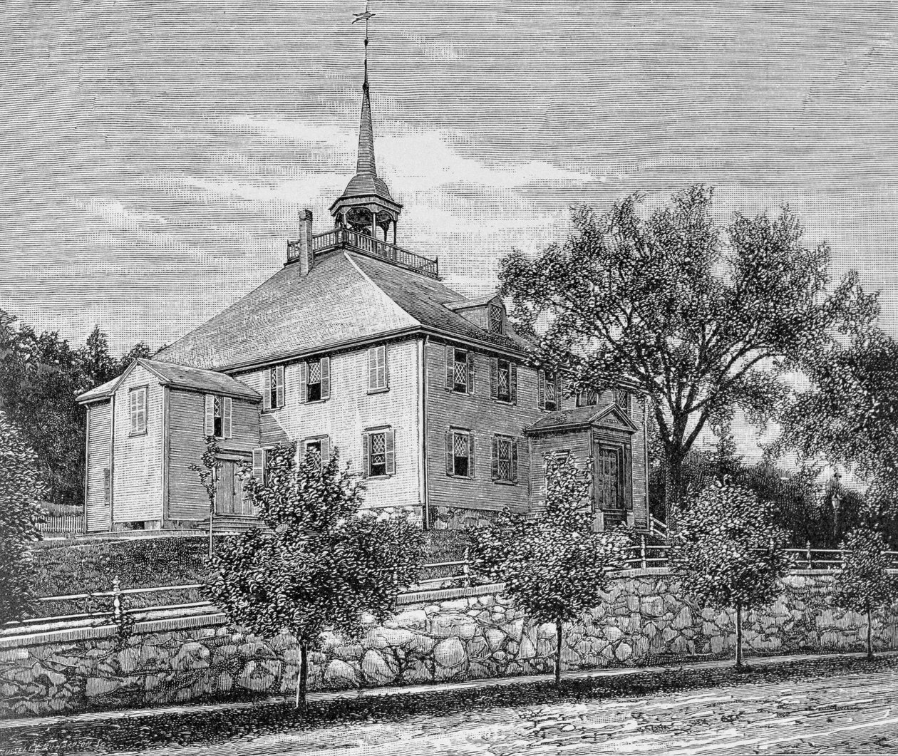 Casa di riunione a Hingham, illustrazione dal Volume III di 