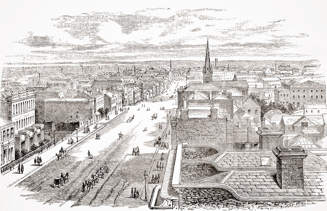 Melbourne, Australia, da The Gallery of Geography di Rev. Thomas Milner, pubblicato c.1880 da English School