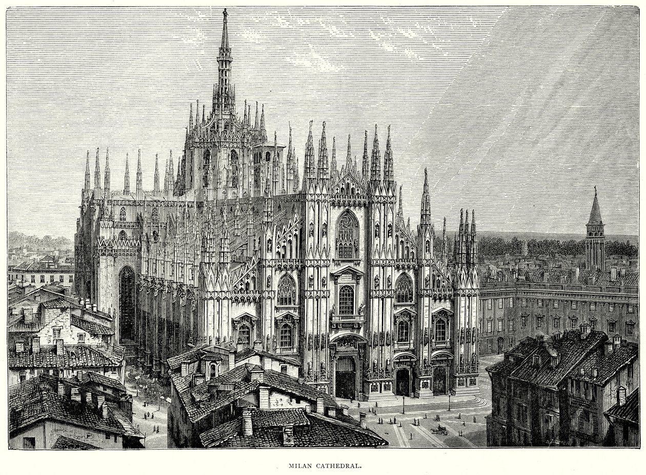 Duomo di Milano (incisione) da English School