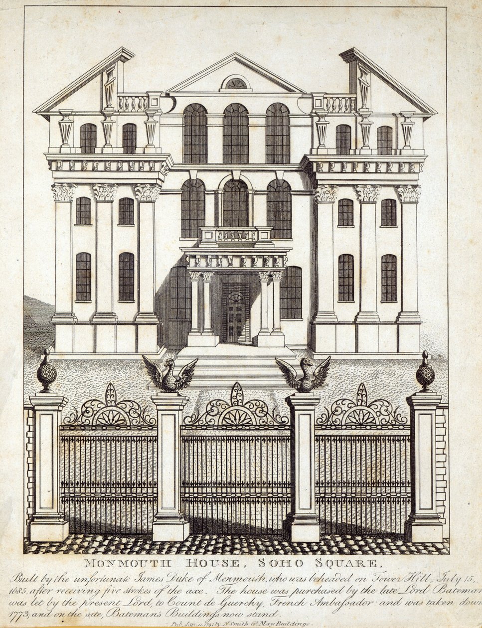Monmouth House, Soho Square, pubblicato da N. Smith, 11 gennaio 1791 da English School