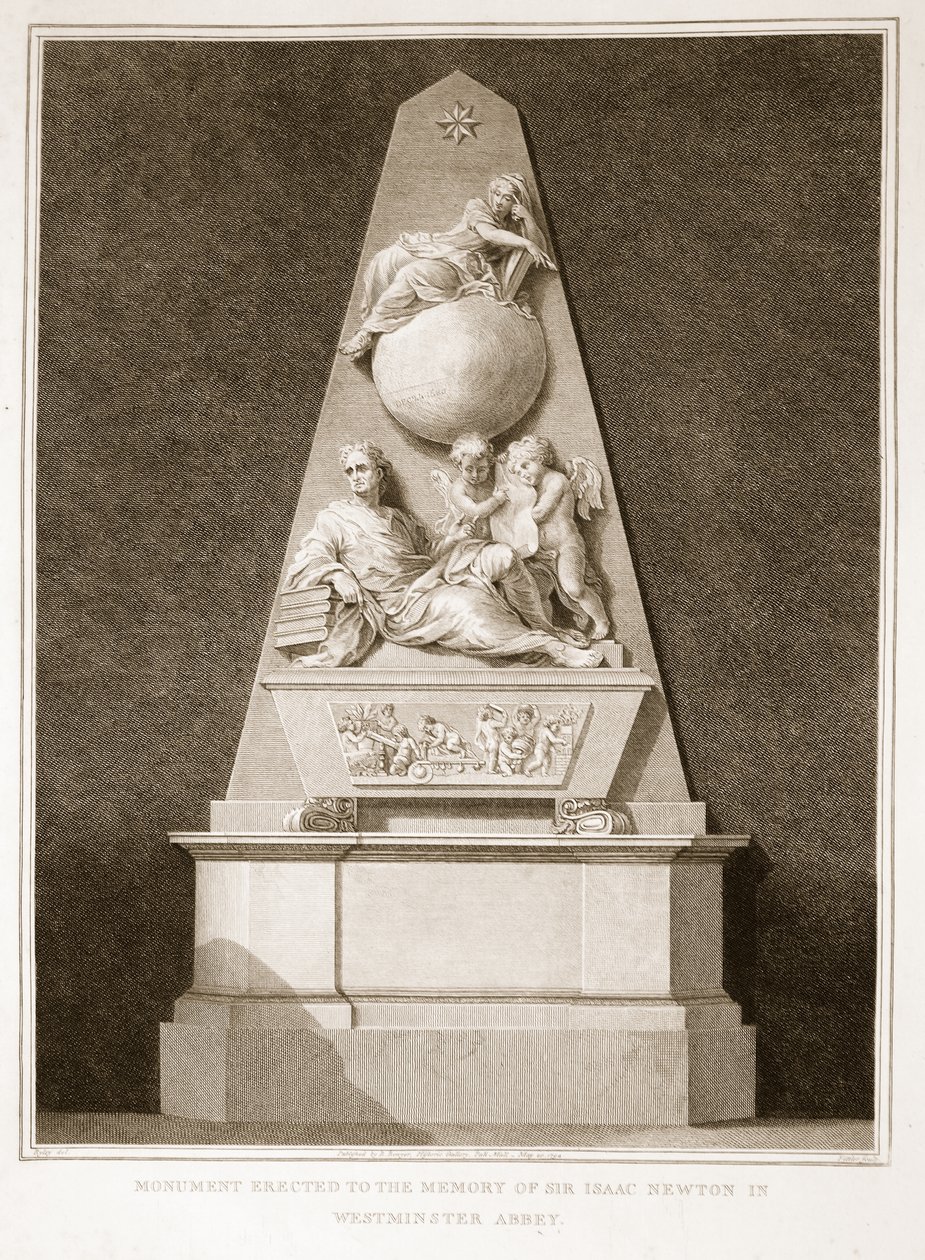 Monumento eretto in memoria di Sir Isaac Newton nell