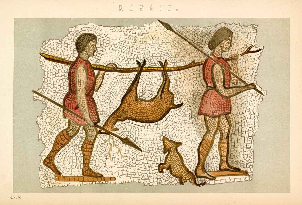Mosaico (litografia a colori) da English School