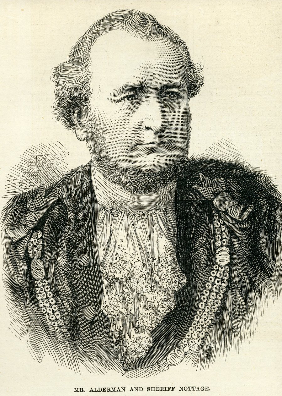 Mr. Alderman e lo Sceriffo Nottage da The Illustrated London News, 10 novembre 1877 da English School