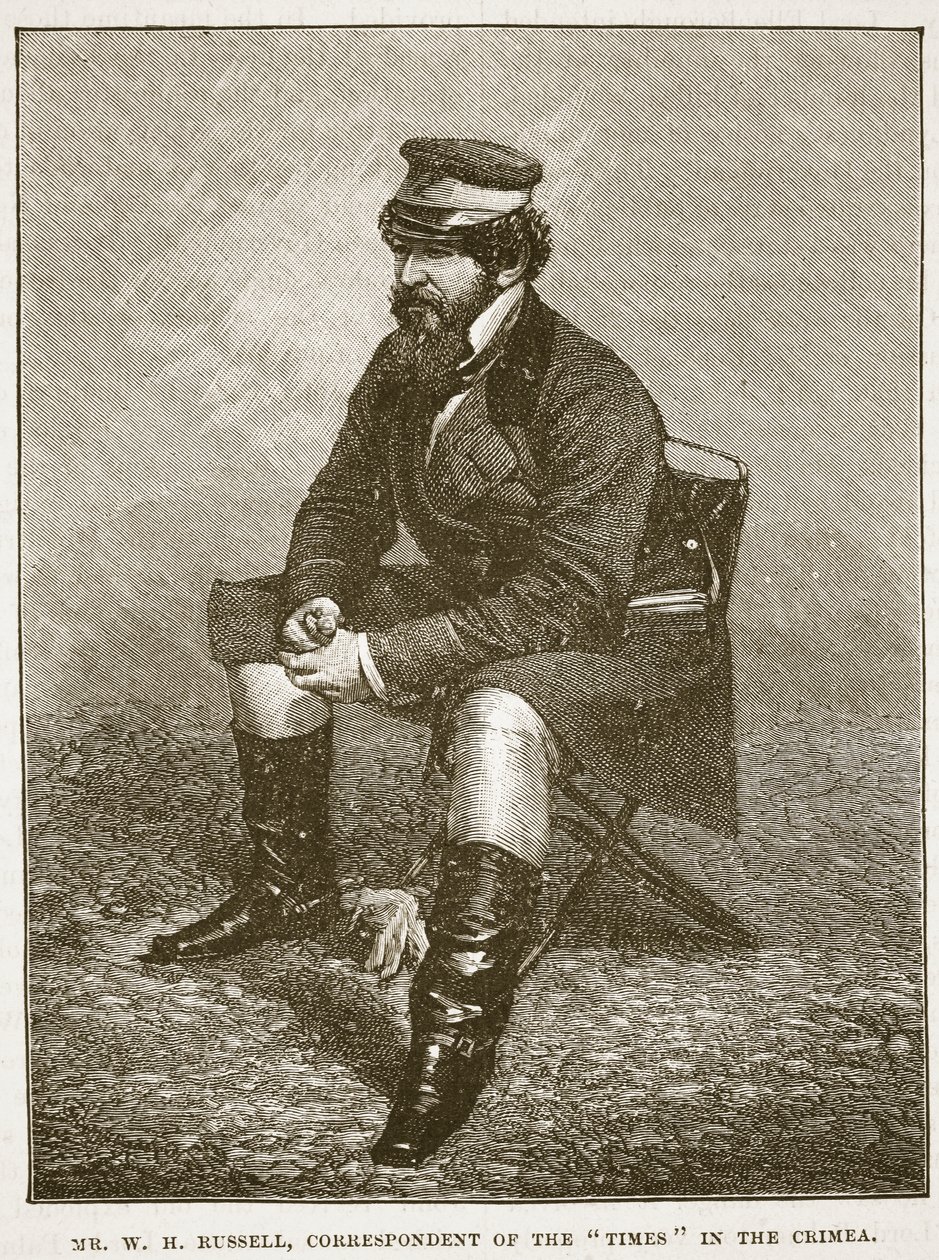 Mr W H Russell, corrispondente del Times in Crimea, illustrazione da Cassells Illustrated History of England da English School