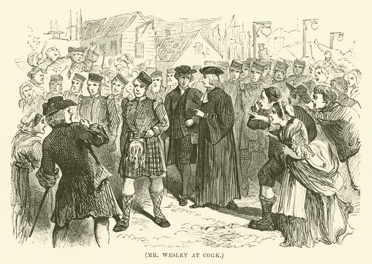 Mr Wesley a Cork (incisione) da English School