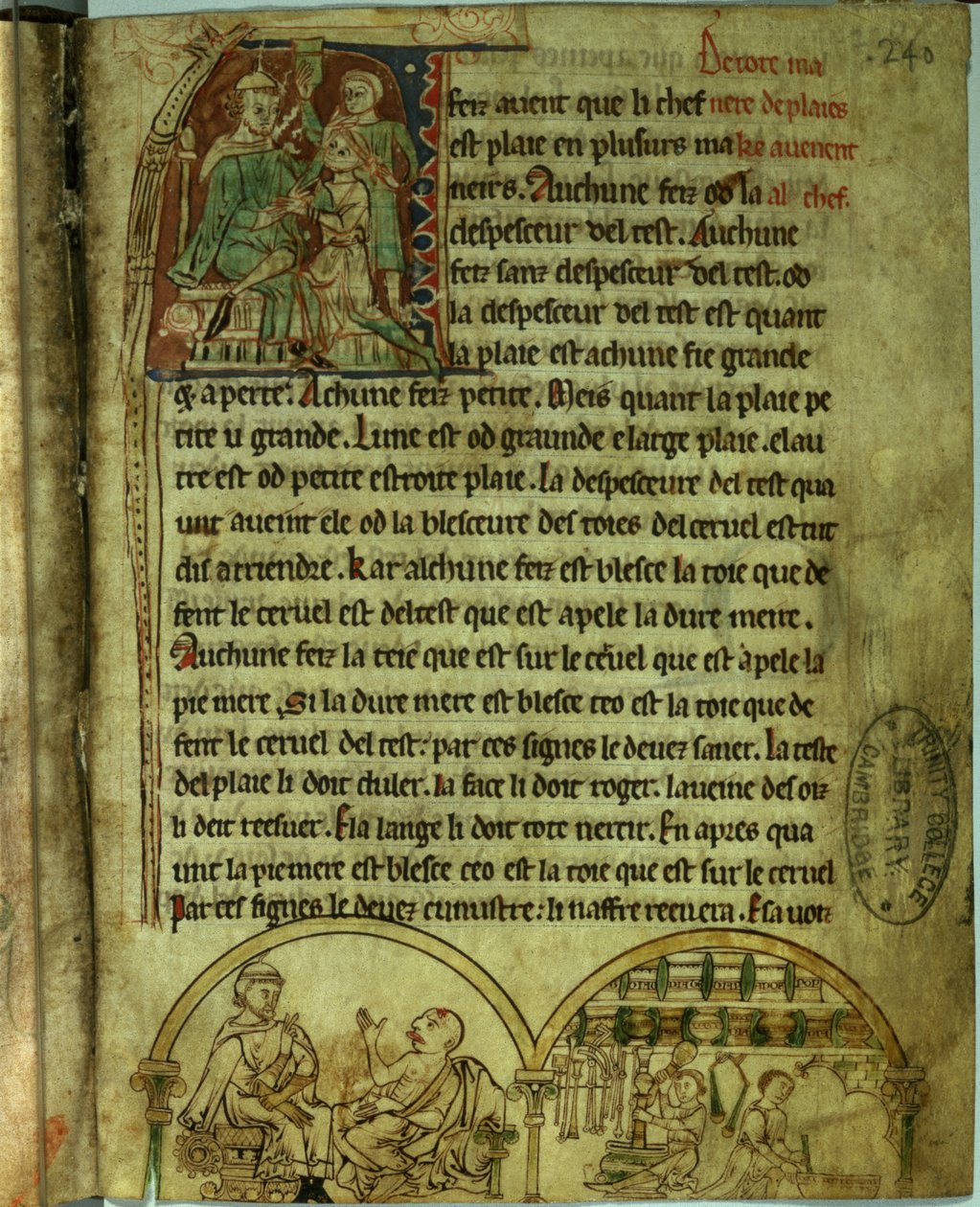Ms.O.1.20.f.241v Gerolamo: Un medico che visita un paziente e un farmacista, da 