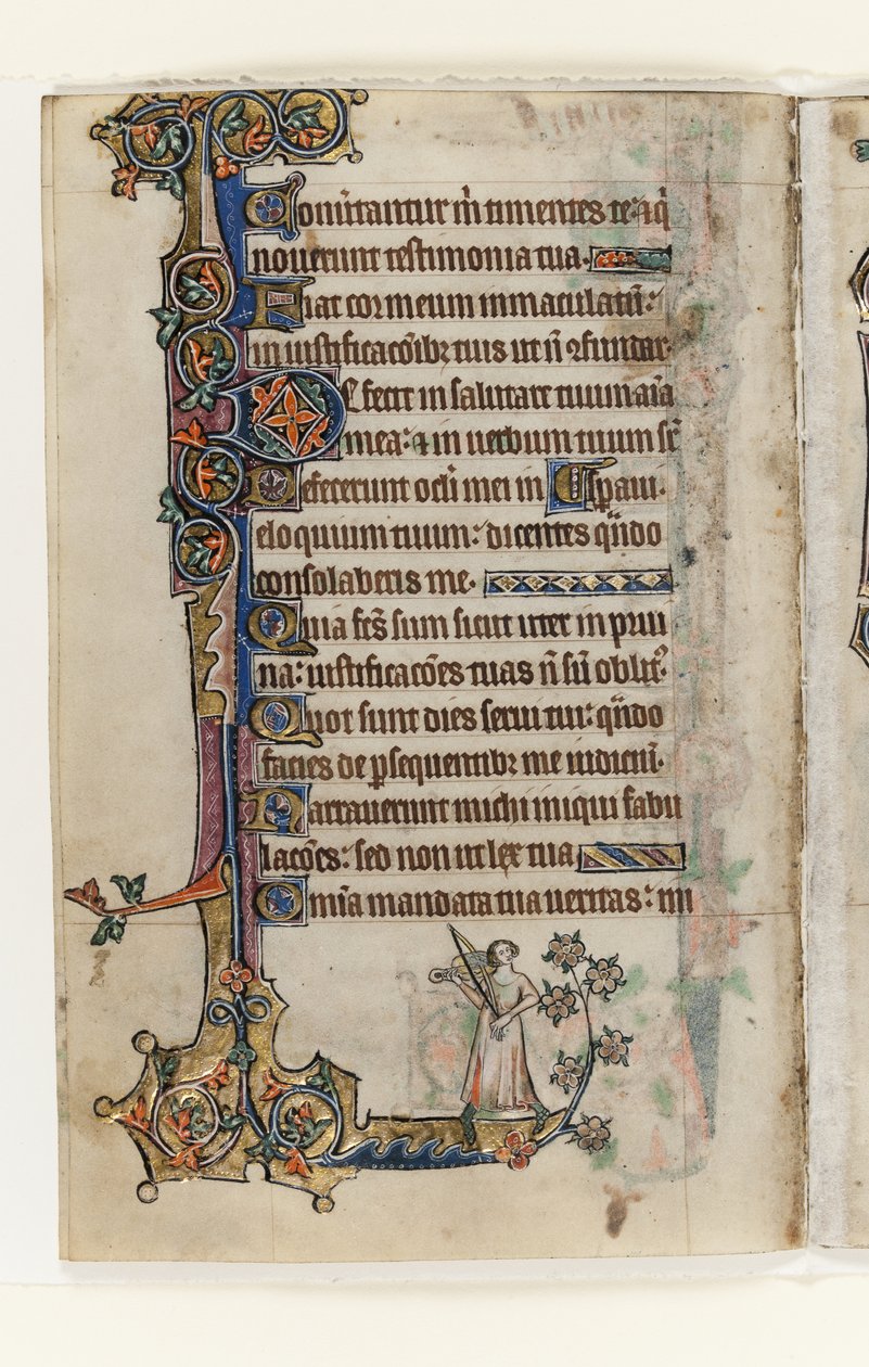 Ms 1-2005, f.175v, dal Salterio di Macclesfield, Uso di Sarum, East Anglia, c.1330 da English School