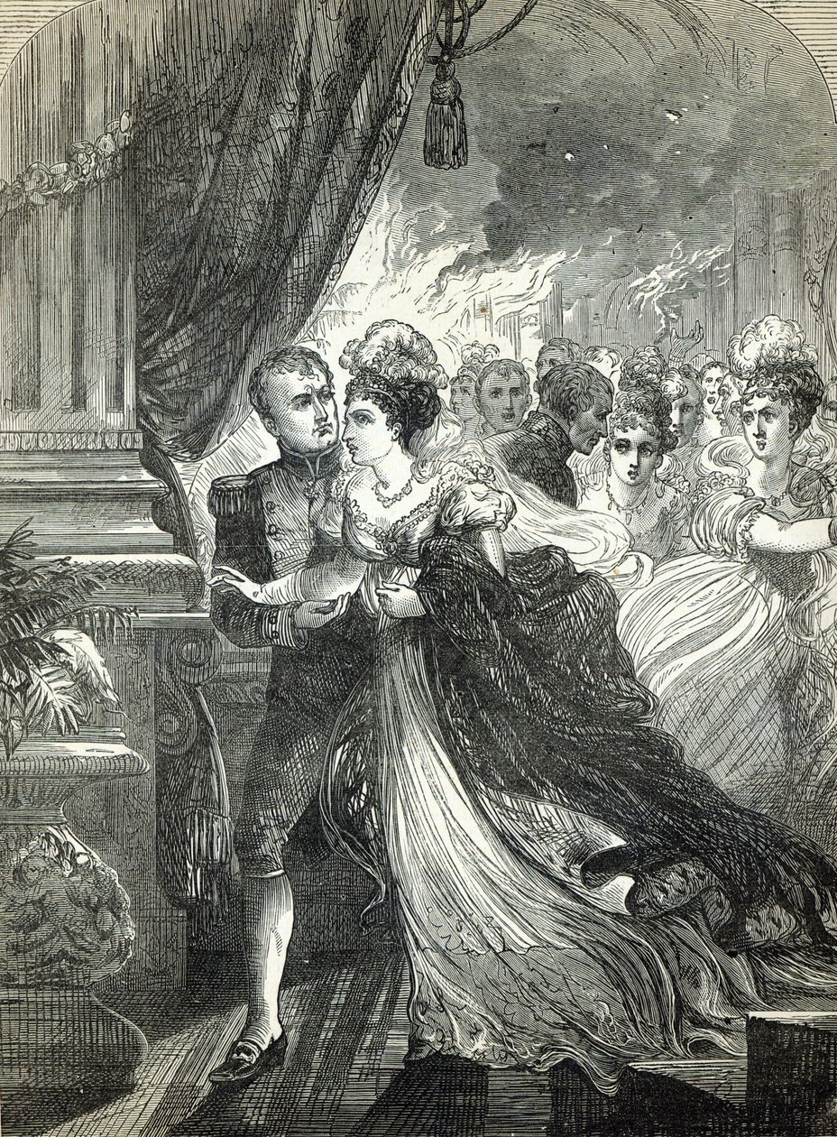 Napoleone e Maria Luisa che fuggono dall