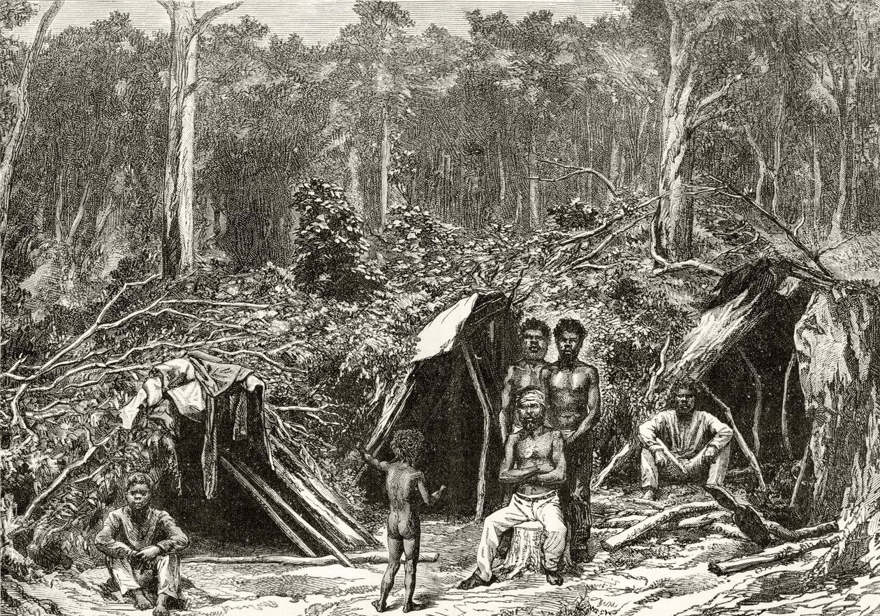 Accampamento degli Aborigeni Nativi, c.1880, da 