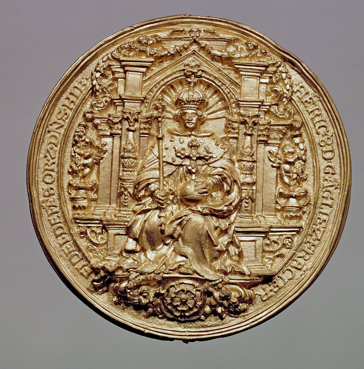 Dritto del sigillo di Enrico VIII (1491-1547) da English School